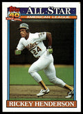1991 Topps #391 Rickey Henderson