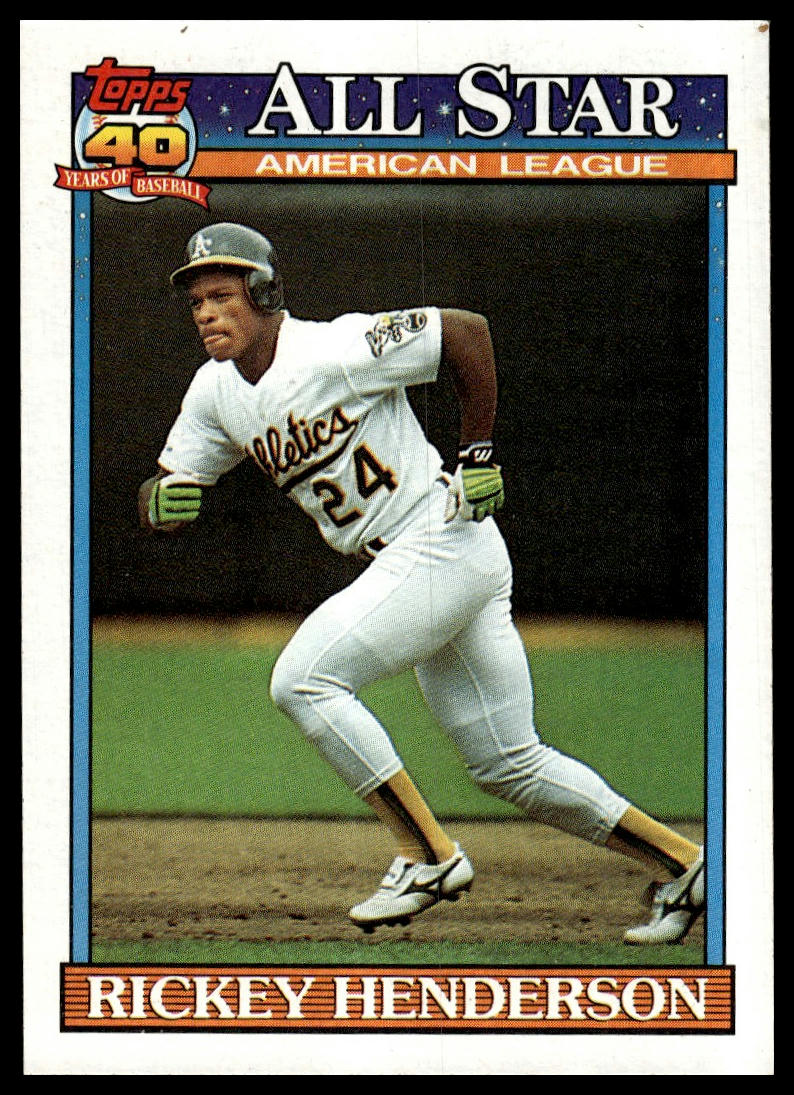 1991 Topps #391 Rickey Henderson