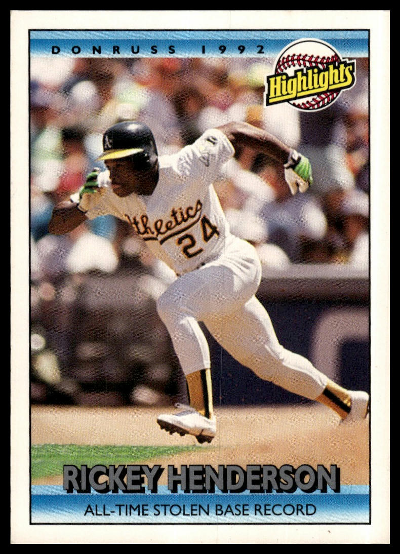 1992 Donruss #215b Rickey Henderson