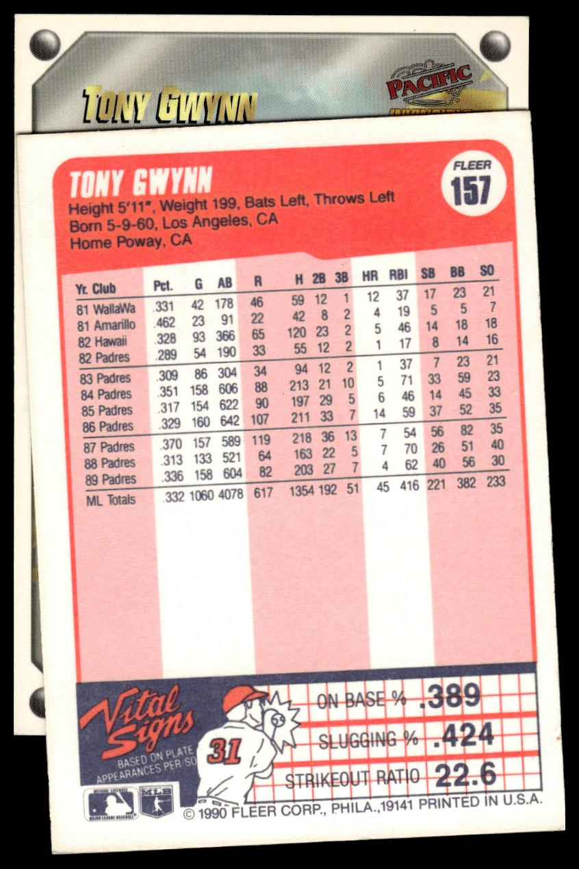 1998 Pacific Invincible #209 Tony Gwynn Gems of the Diamond