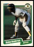 1990 Fleer #10b Rickey Henderson