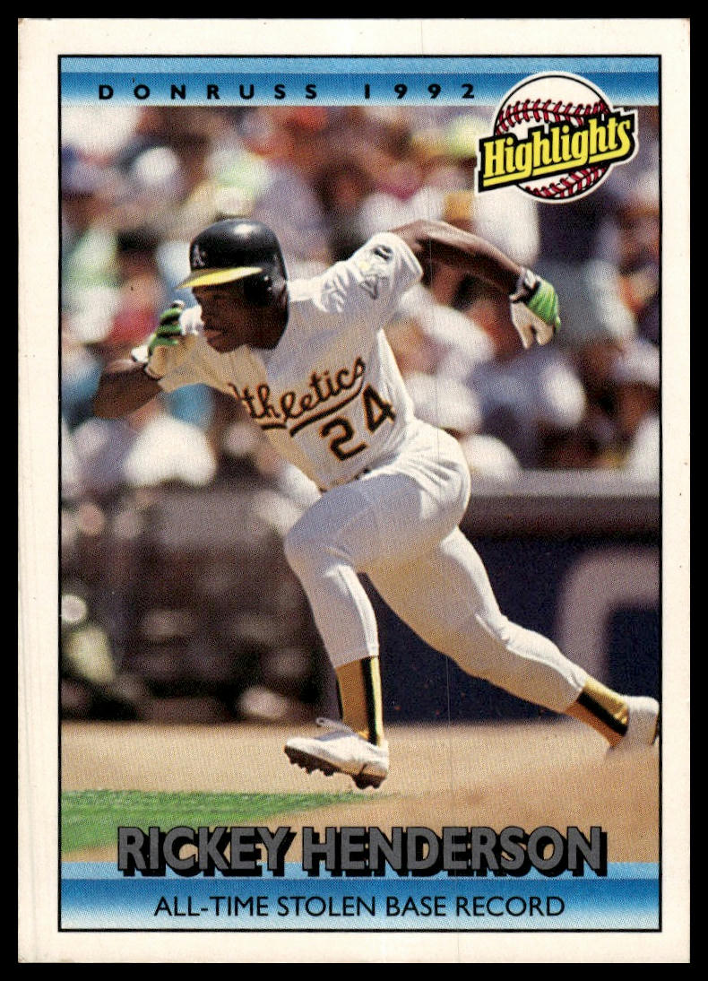 1992 Donruss #215b Rickey Henderson