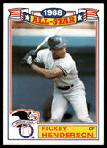 1989 Topps #7 Rickey Henderson Glossy All-Stars