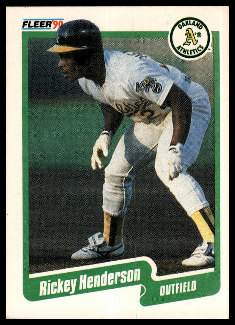 1990 Fleer #10b Rickey Henderson