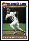 1991 Topps #391 Rickey Henderson