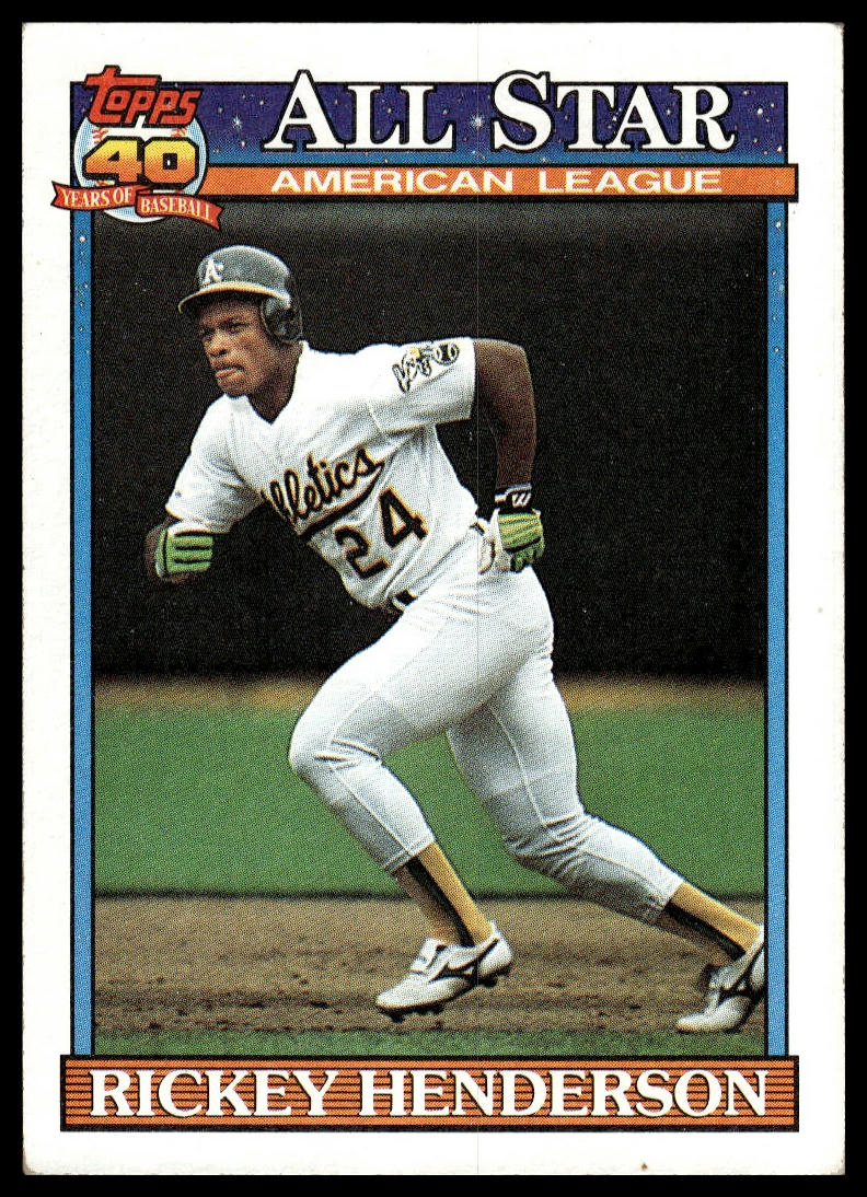 1991 Topps #391 Rickey Henderson