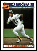 1991 Topps #391 Rickey Henderson