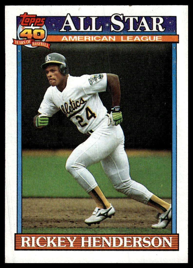1991 Topps #391 Rickey Henderson