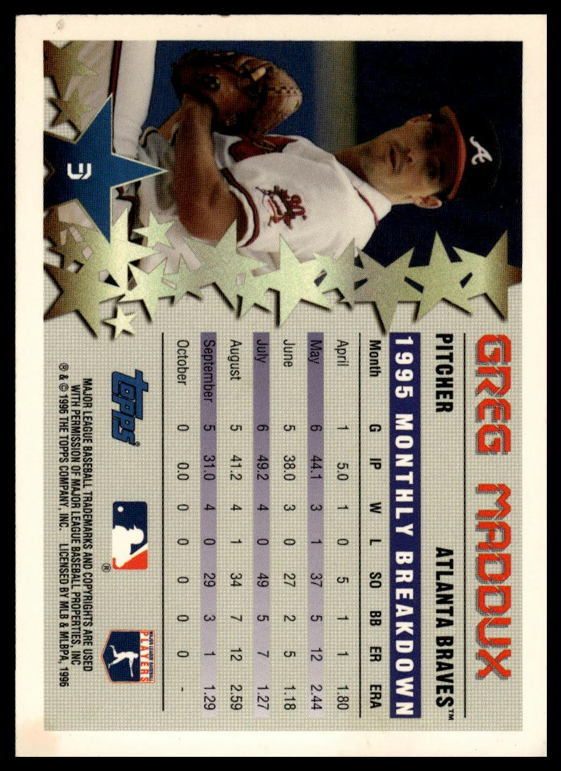 1996 Topps #3 Greg Maddux