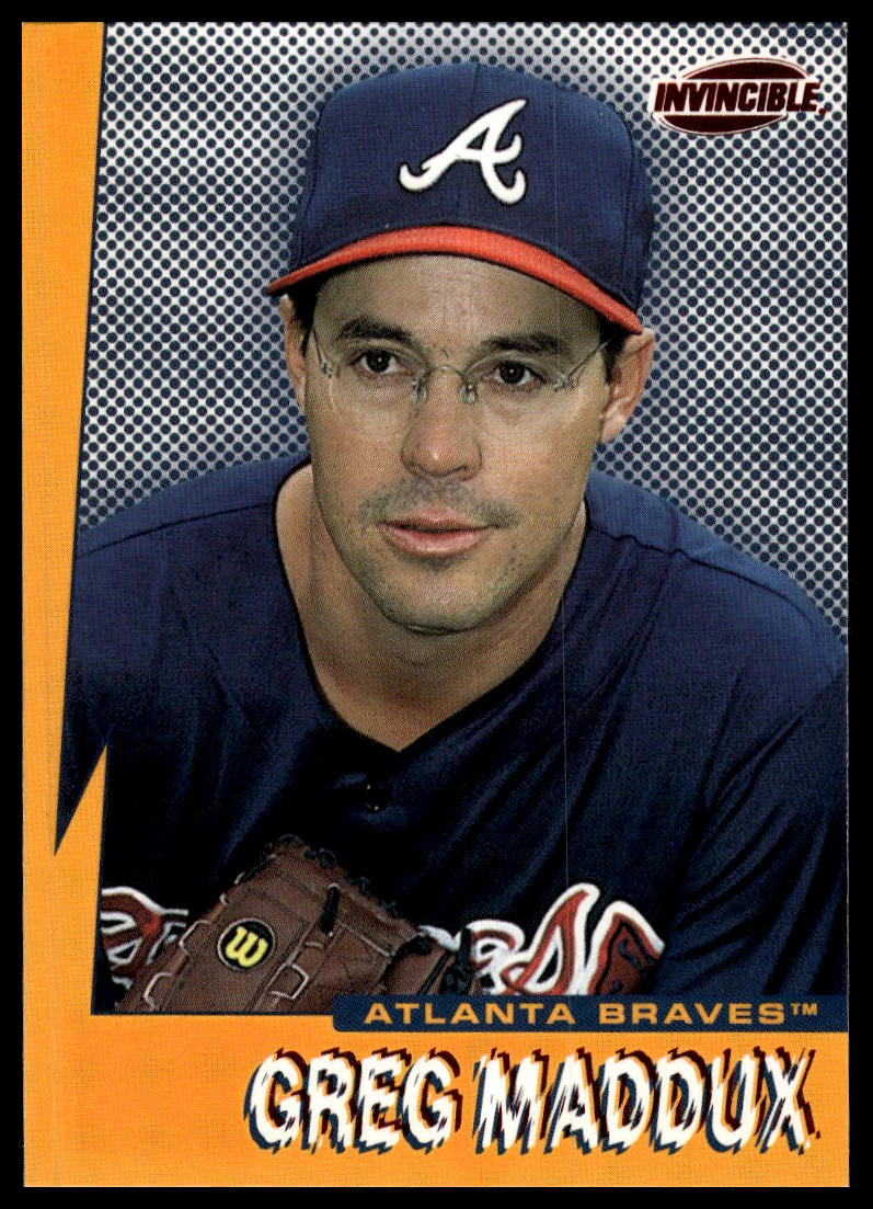 1999 Pacific Invincible #3a Greg Maddux Seismic Force : Portrait