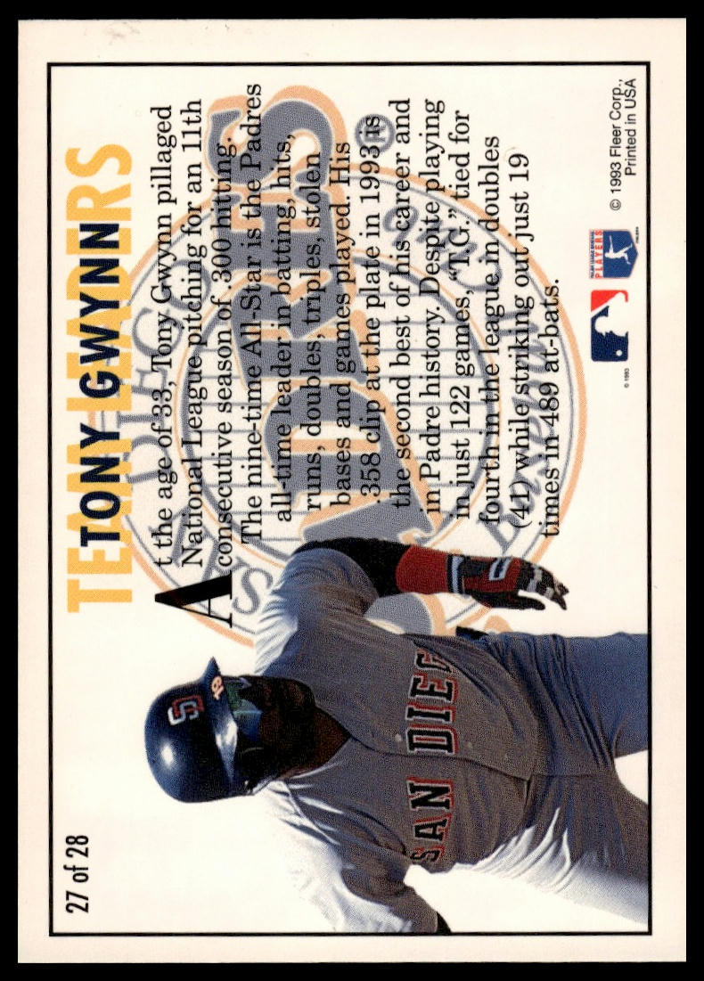 1994 Fleer #27 Tony Gwynn Team Leaders