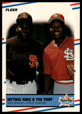1988 Fleer #634 Hitting King &amp; the Thief (Tony Gwynn / Vince Coleman)