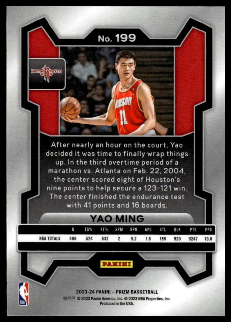 2023-24 Panini Prizm #199 Yao Ming