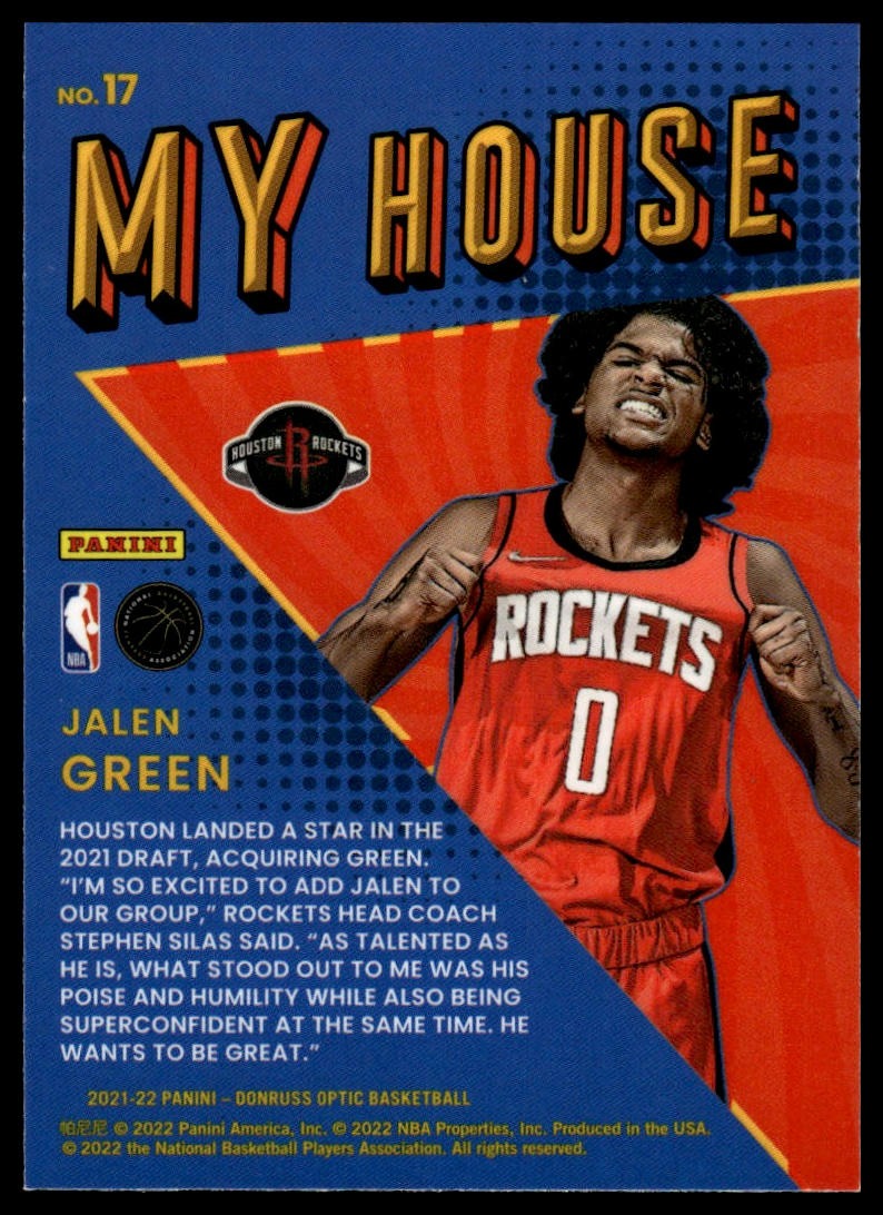 2021-22 Donruss Optic #17 Jalen Green My House