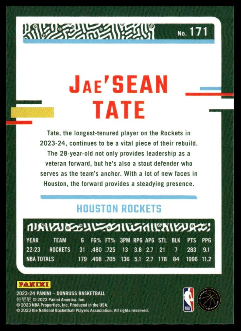 2023-24 Donruss #171 Jae'Sean Tate Yellow Flood