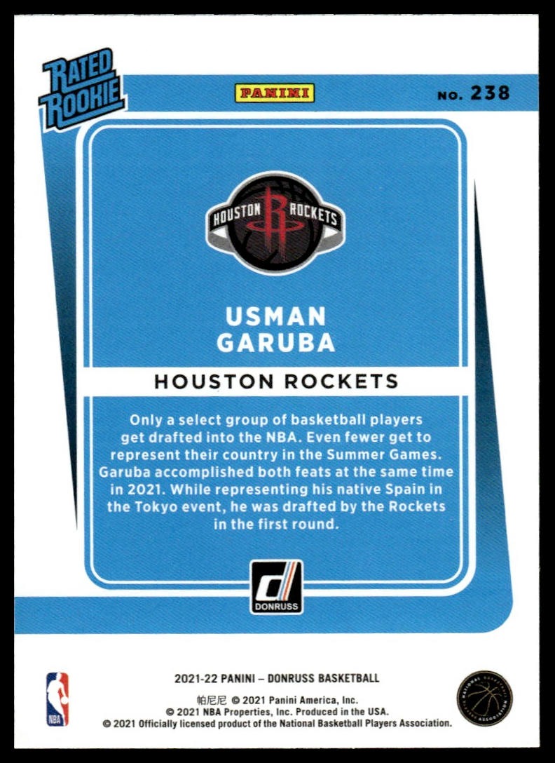 2021-22 Donruss #238 Usman Garuba