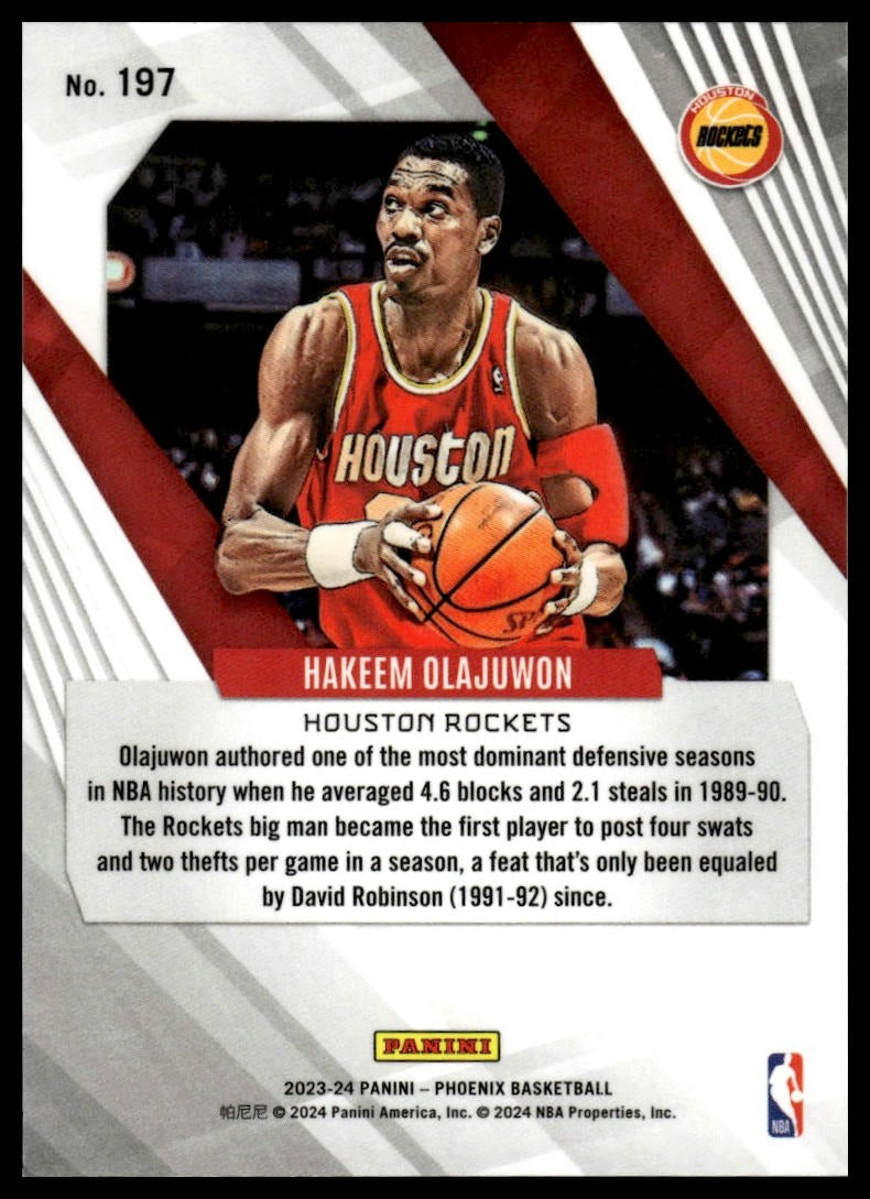 2023-24 Panini Phoenix #197 Hakeem Olajuwon