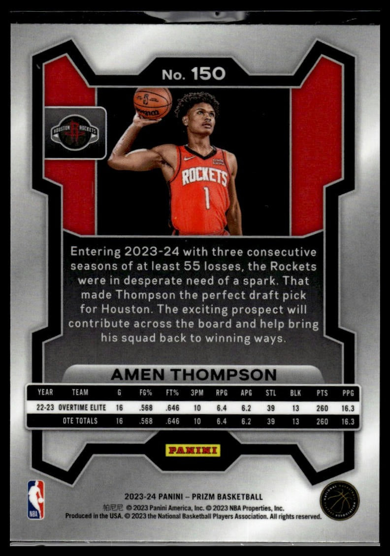 2023-24 Panini Prizm #150 Amen Thompson