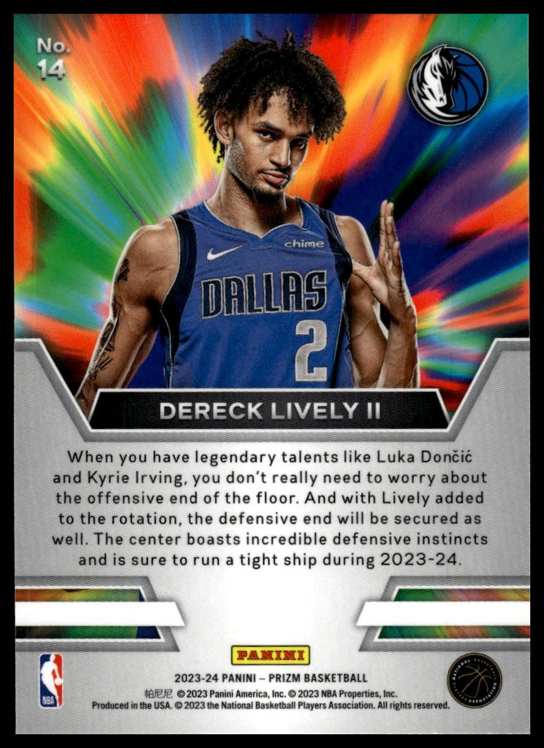 2023-24 Panini Prizm #14 Dereck Lively II Instant Impact