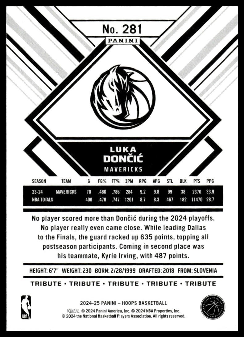 2024-25 Hoops #281 Luka Doncic