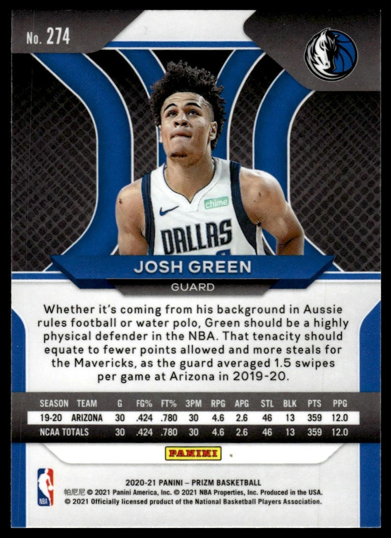 2020-21 Panini Prizm #274 Josh Green