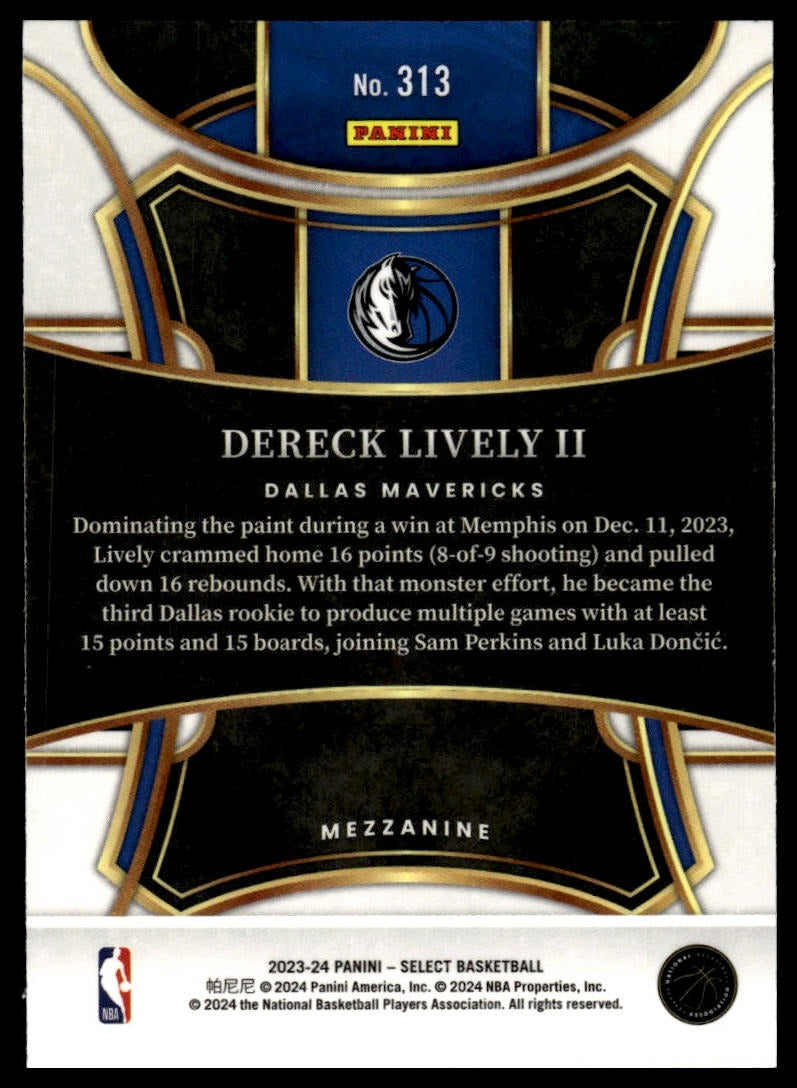 2023-24 Panini Select #313 Dereck Lively II