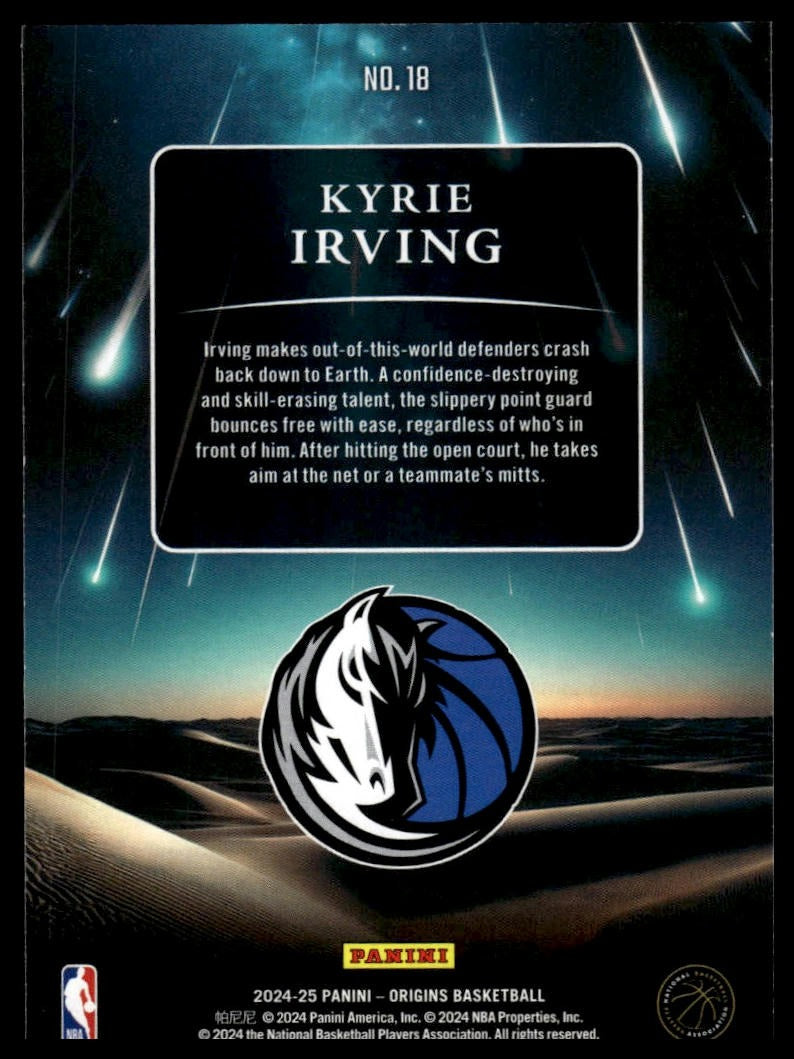 2024-25 Panini Origins #18 Kyrie Irving Meteor Shower Maroon #/115