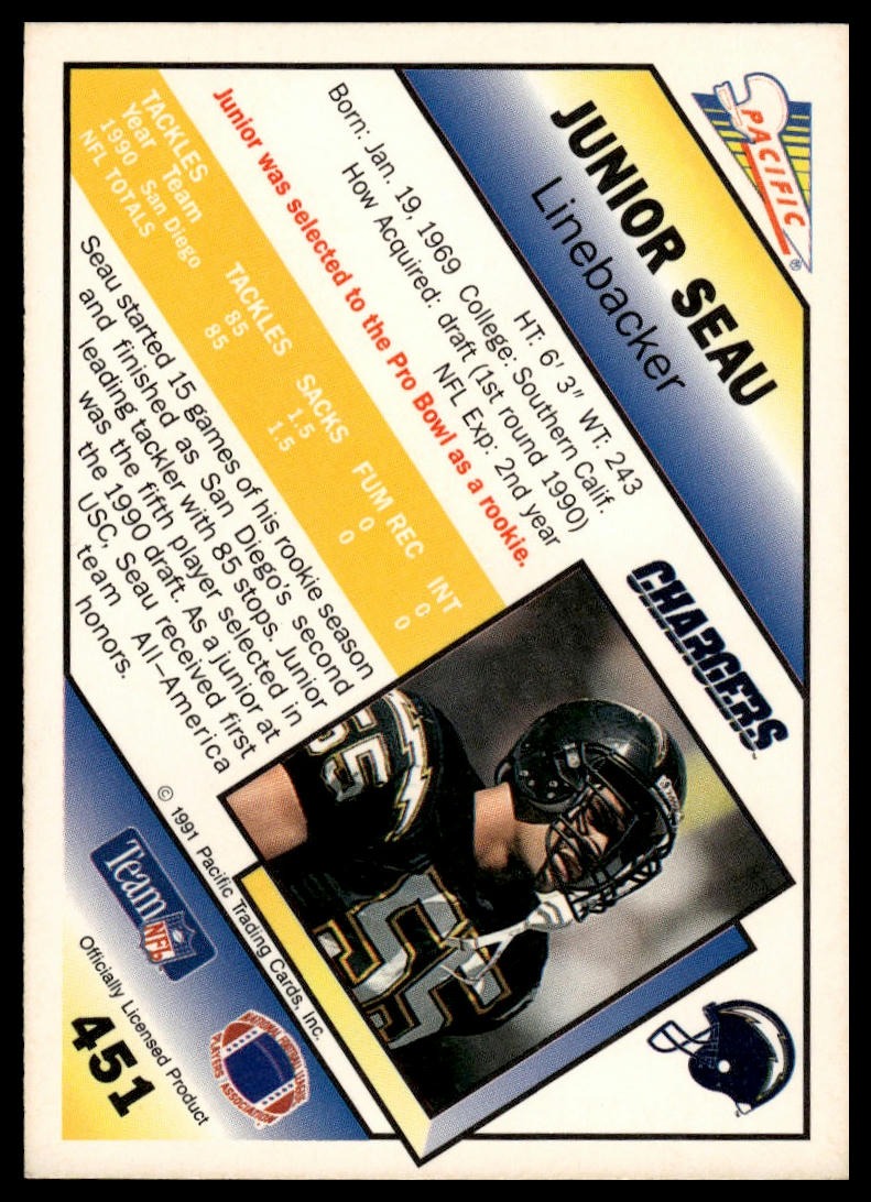 1991 Pacific #451 Junior Seau