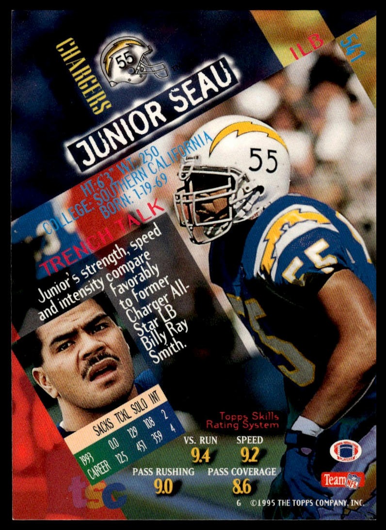 1994 Stadium Club #541 Junior Seau