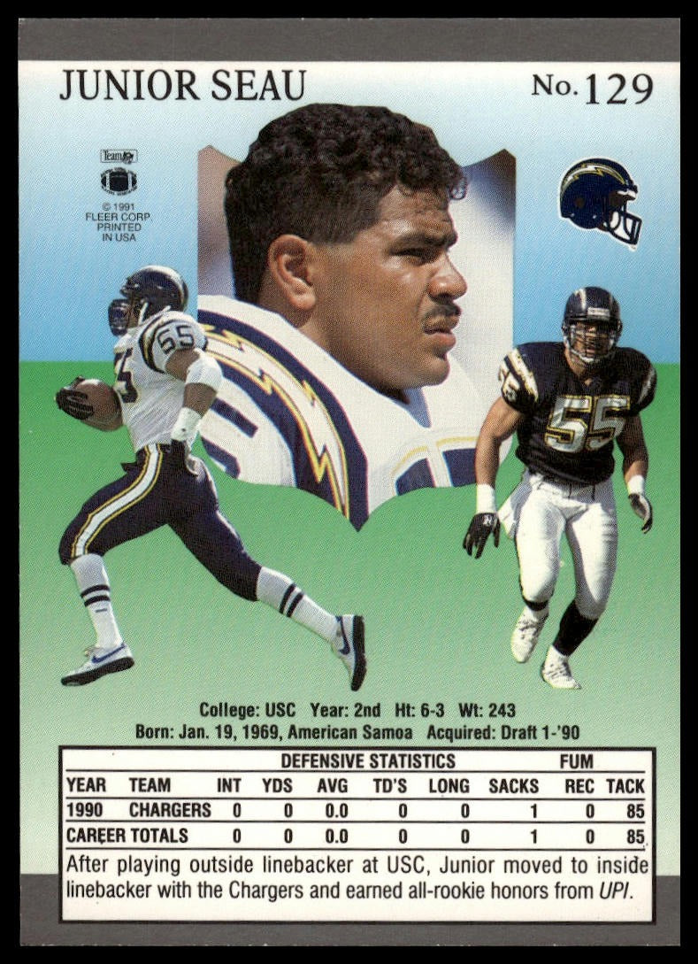 1991 Ultra #129b Junior Seau