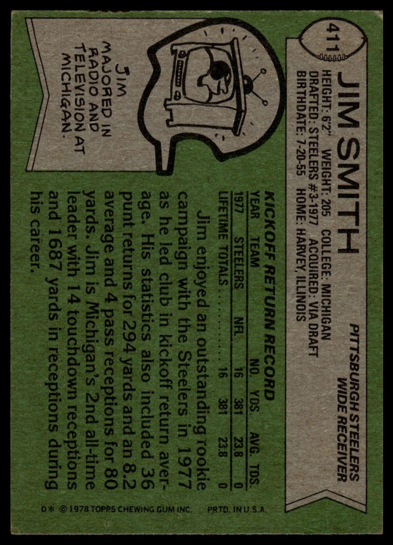 1978 Topps #411 Jim Smith