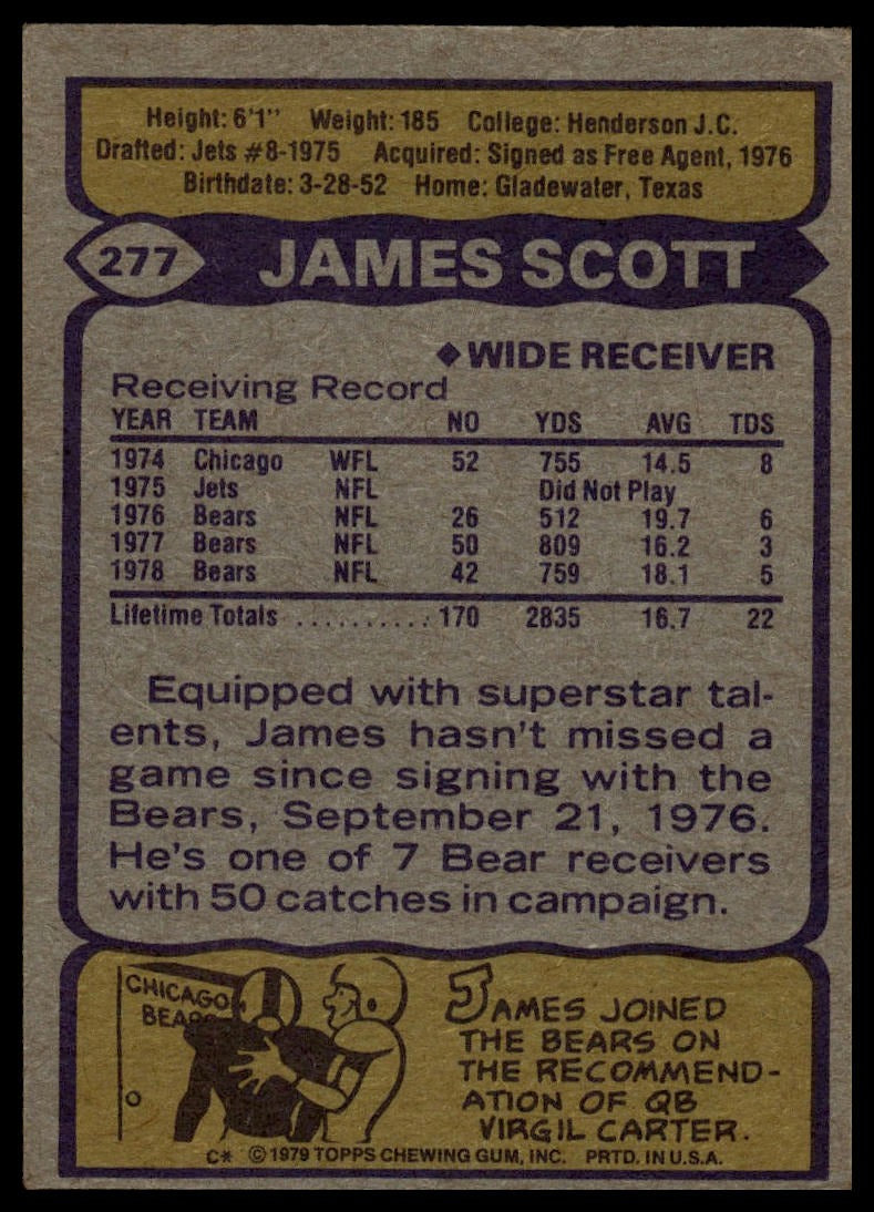 1979 Topps #277 James Scott