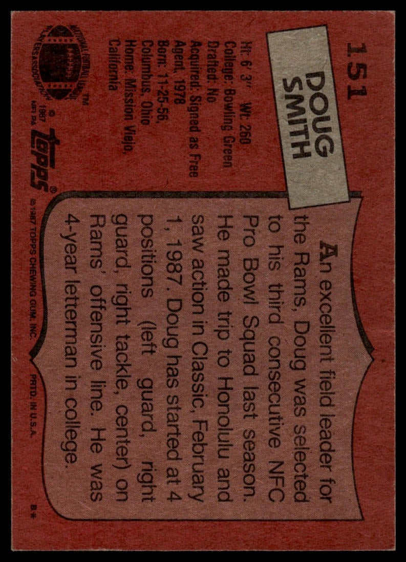 1987 Topps #151 Doug Smith