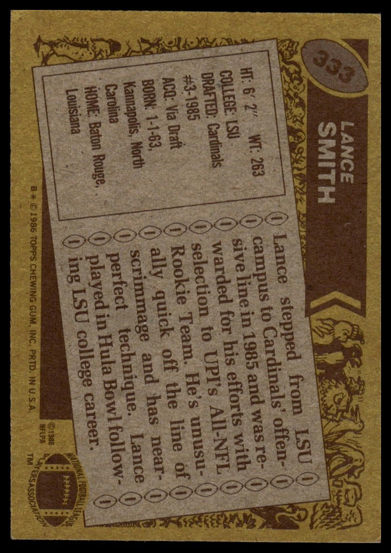 1986 Topps #333 Lance Smith