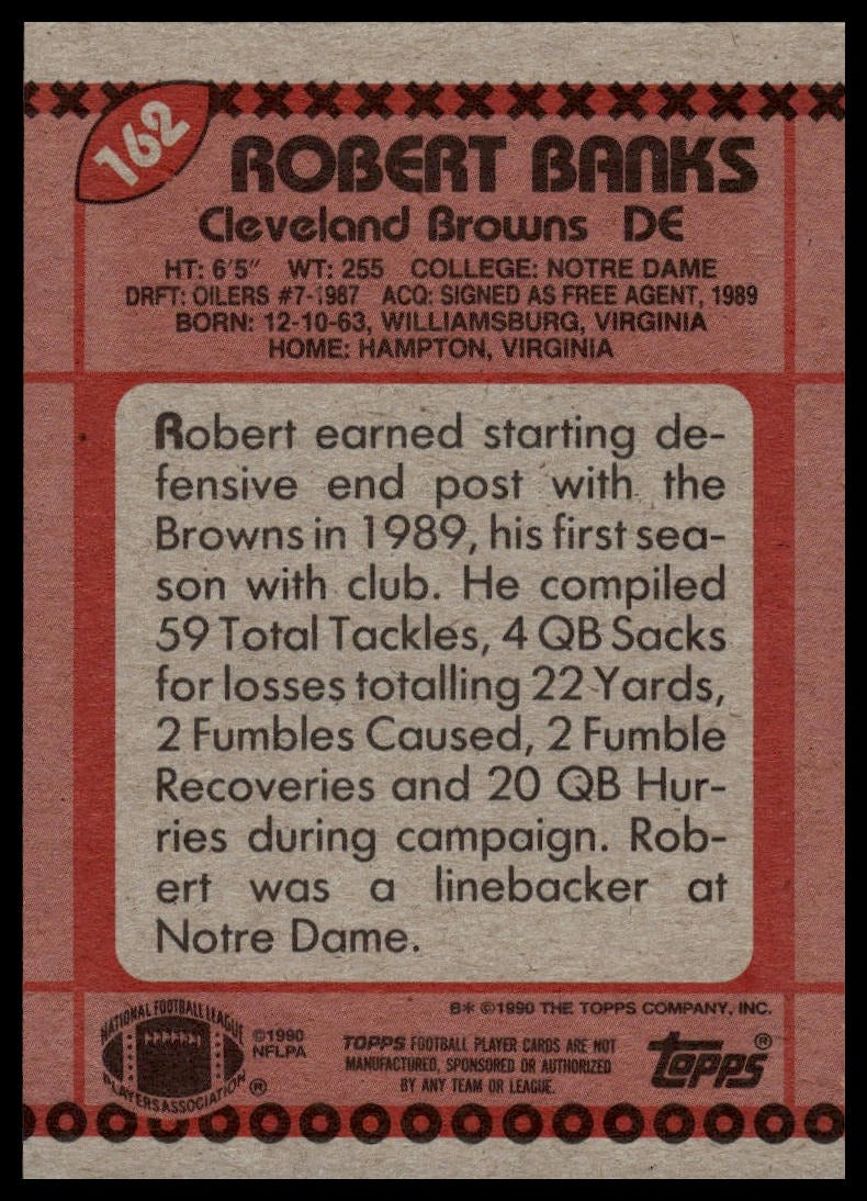 1990 Topps #162b Robert Banks