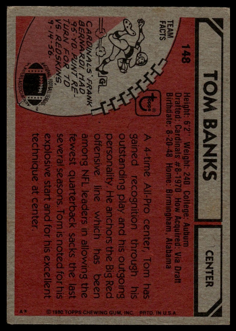 1980 Topps #148 Tom Banks