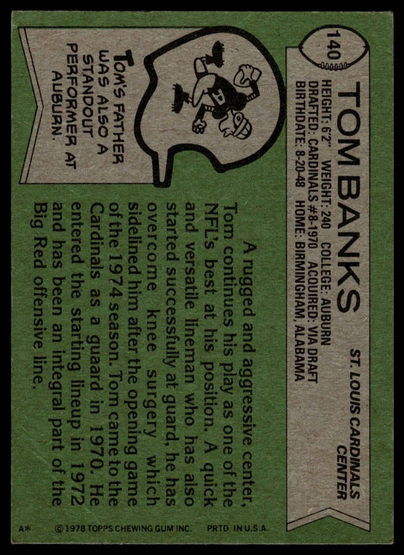 1978 Topps #140 Tom Banks
