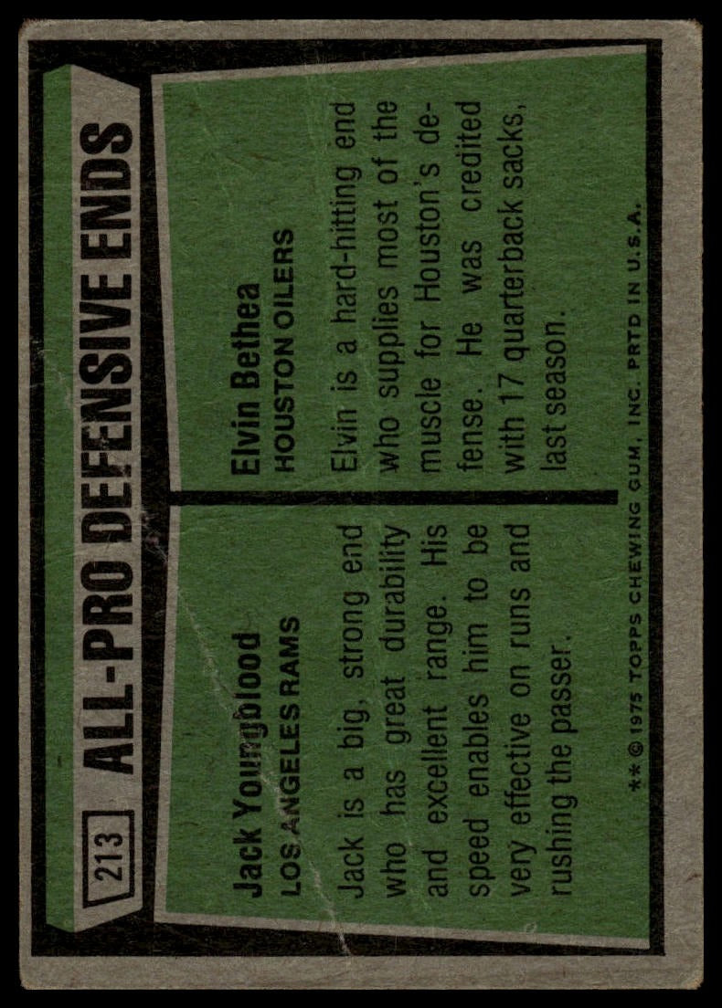 1975 Topps #219 1974 All-Pro Linebackers (Isiah Robertson / Andy Russell)