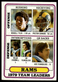 1980 Topps #394 Rams Team Leaders Wendell Tyler Dennard Cromwell Youngblood