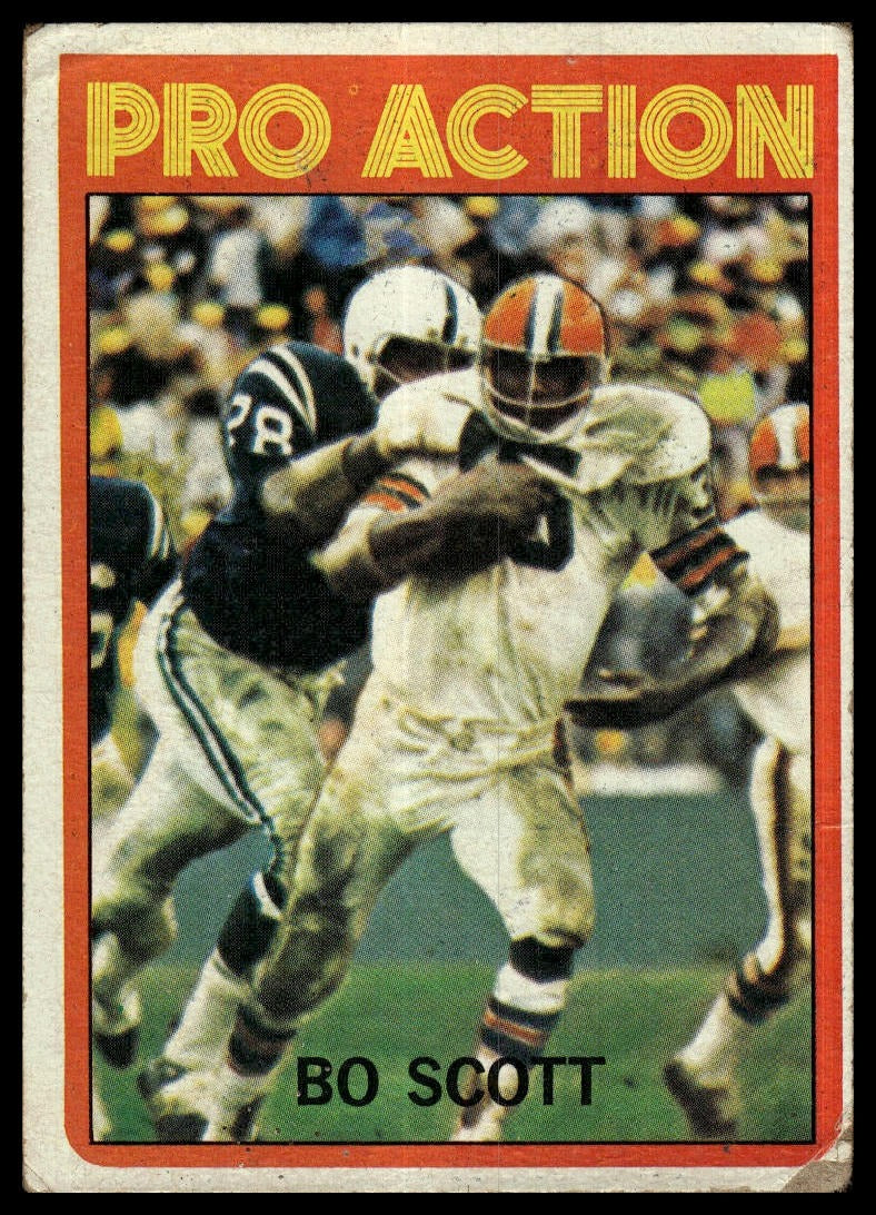 1972 Topps #123 Bo Scott Pro Action Browns