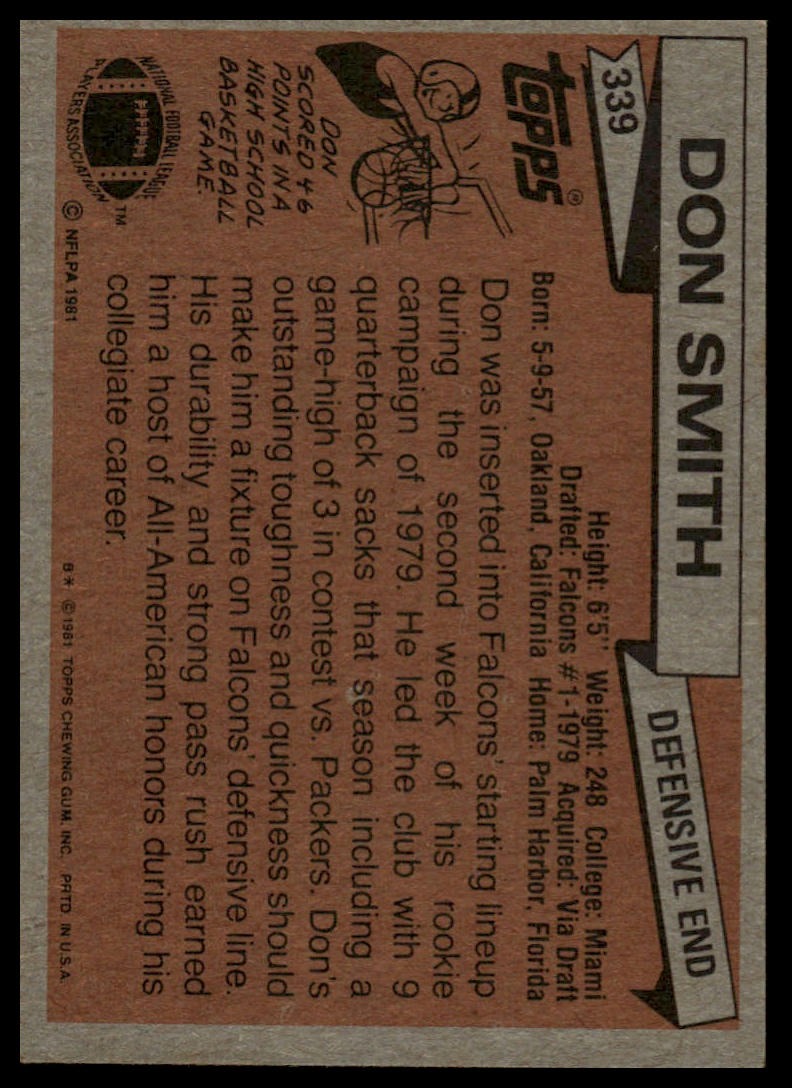 1981 Topps #339 Don Smith