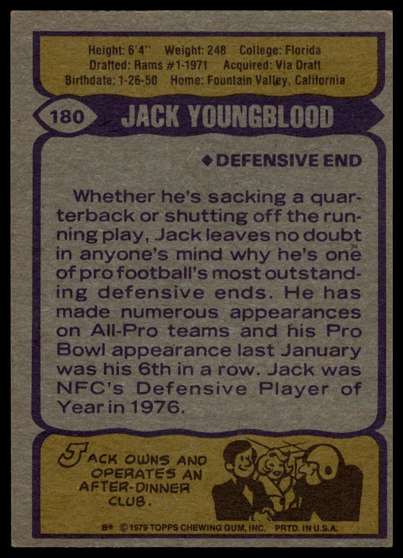 1979 Topps #180 Jack Youngblood
