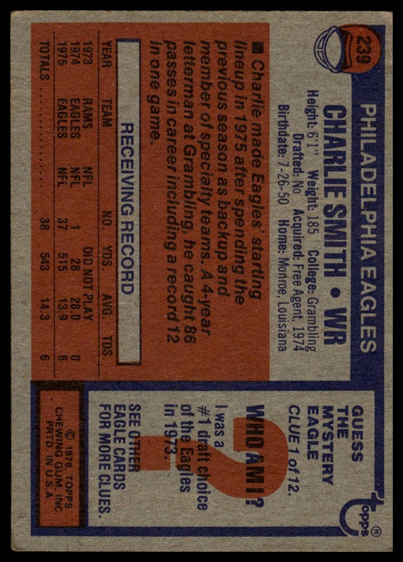 1976 Topps #239 Charlie Smith