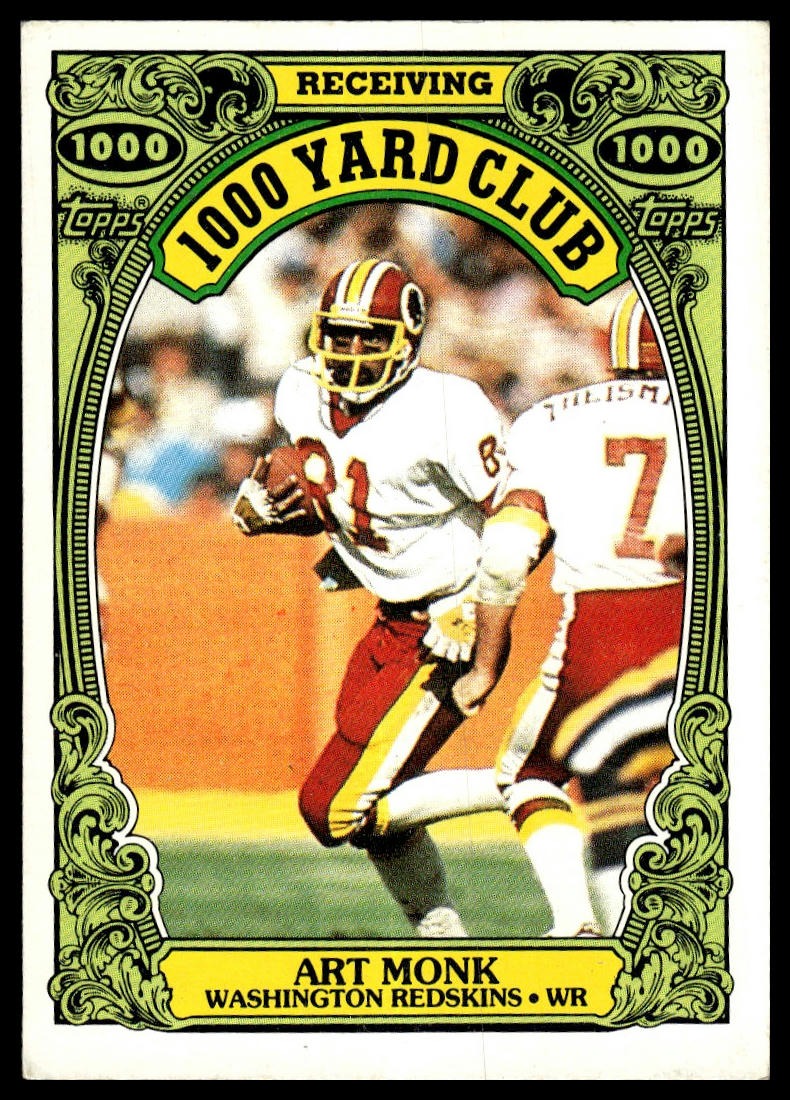 1986 Topps #12 Art Monk 1000 Yard Club