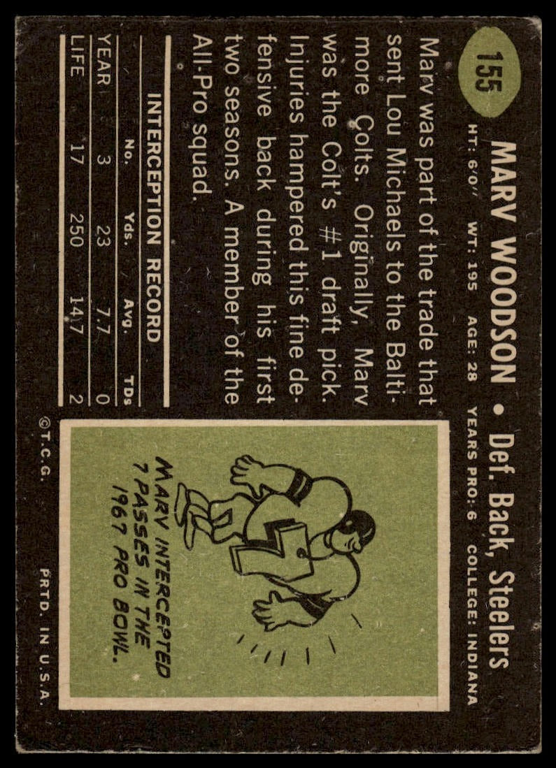 1969 Topps #155 Marv Woodson