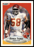 1990 Fleer #209b Derrick Thomas Right edge of A in AFC logo aligned with blue