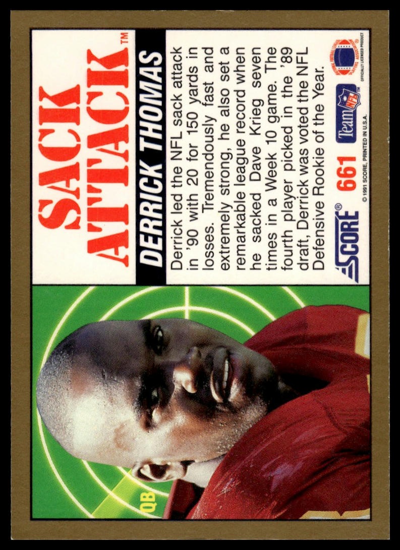 1991 Score #661 Derrick Thomas