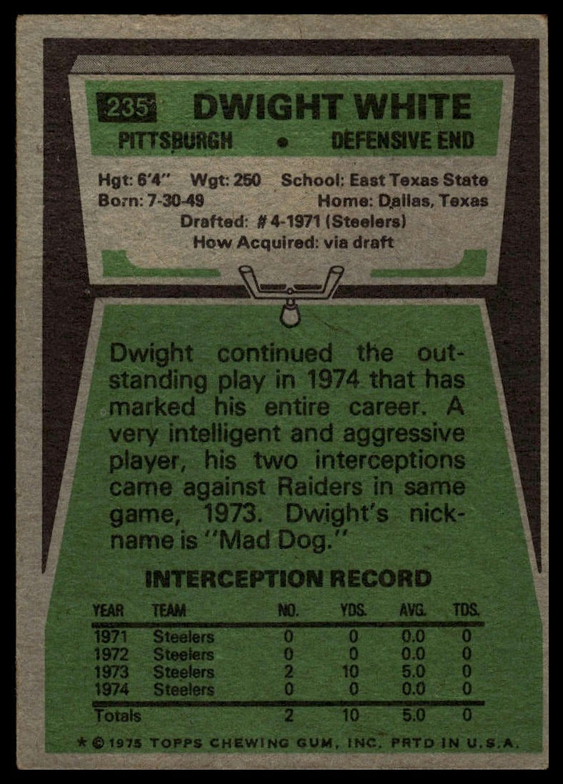 1975 Topps #235 Dwight White