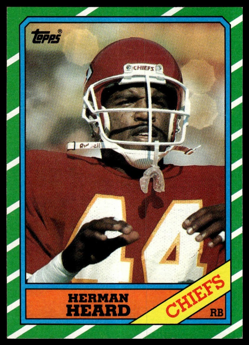 1986 Topps #305b Herman Heard