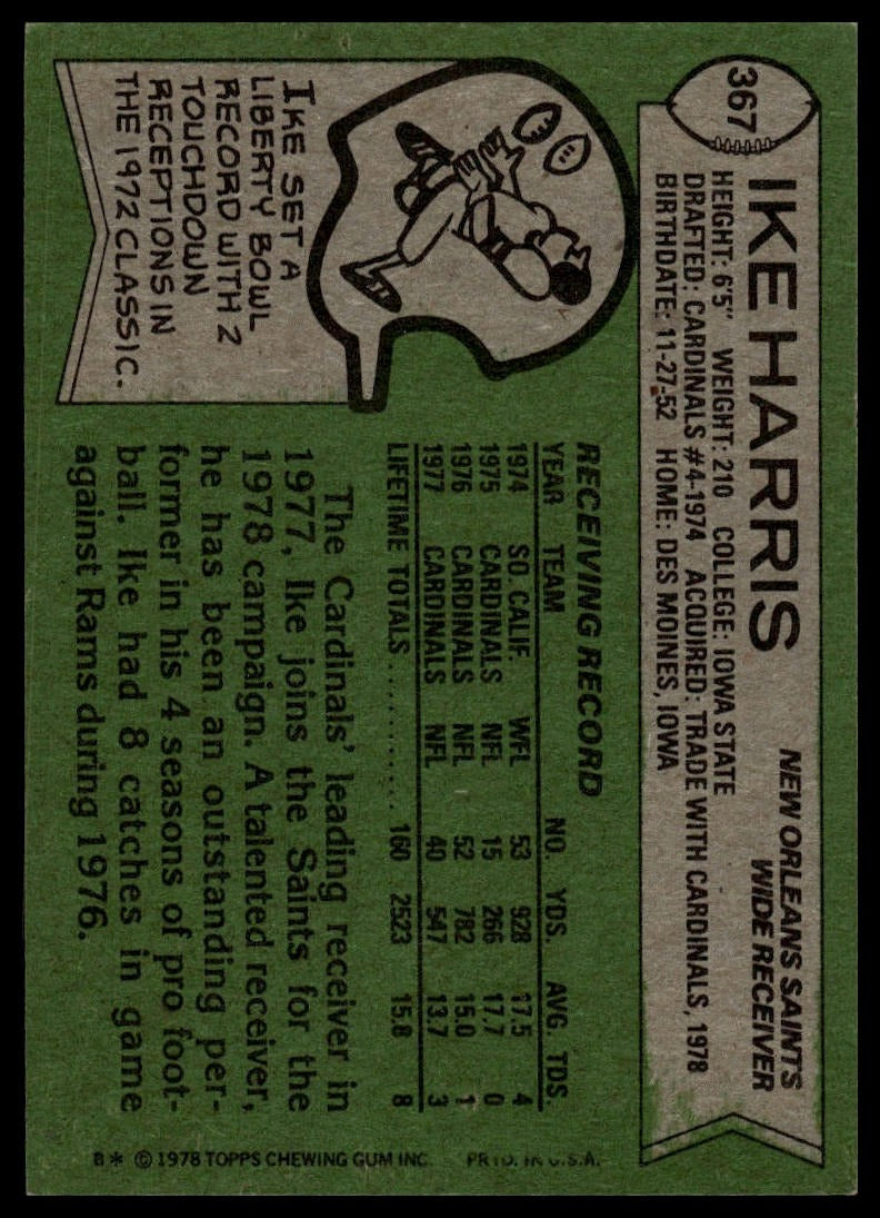 1978 Topps #367 Ike Harris
